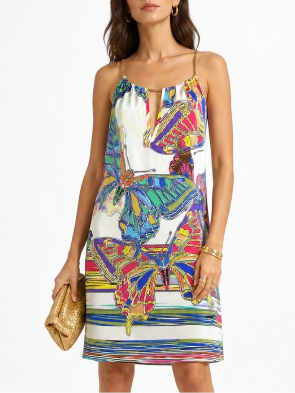 AMANDA UPRICHARD Multicolor Abstract Print Dress Size S
